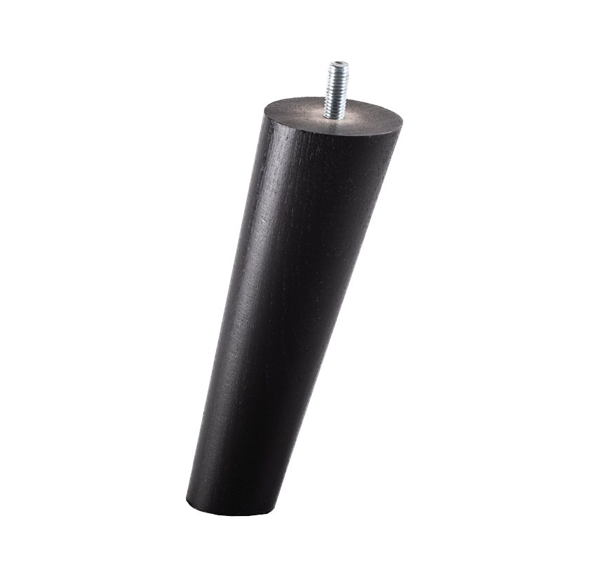 Jeu De 4 Pieds Pour Sommier Tapissier – Hauteur 50mm, Filetage – Noir, Antidérapant, Anti-bruit