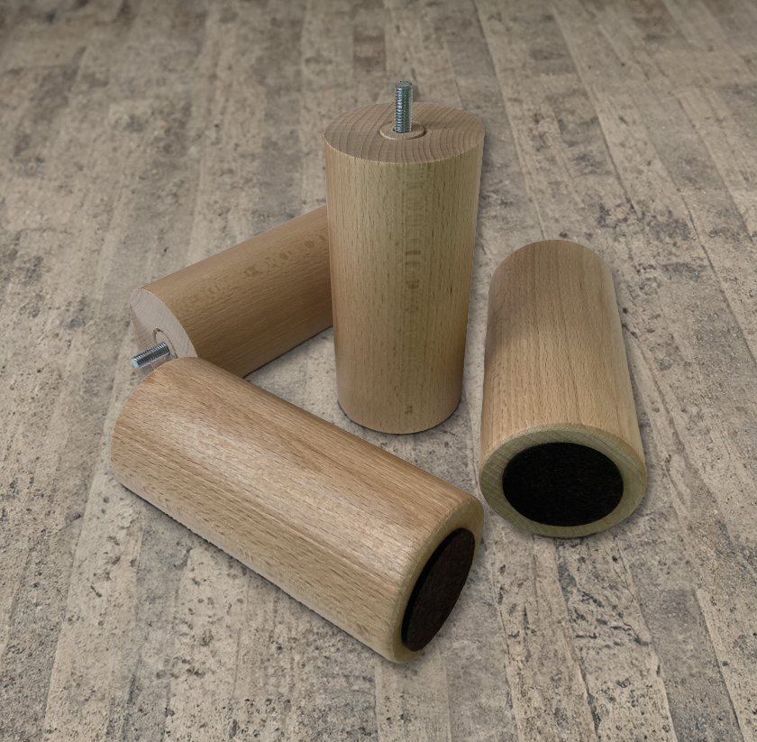 Jeu de 4 pieds cylindriques Jeu de 4 pieds cylindriques