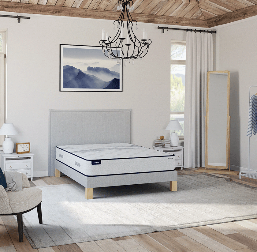 Ensemble matelas latex Aroma et sommier Bohème 15 Ensemble matelas latex Aroma et sommier Bohème 15