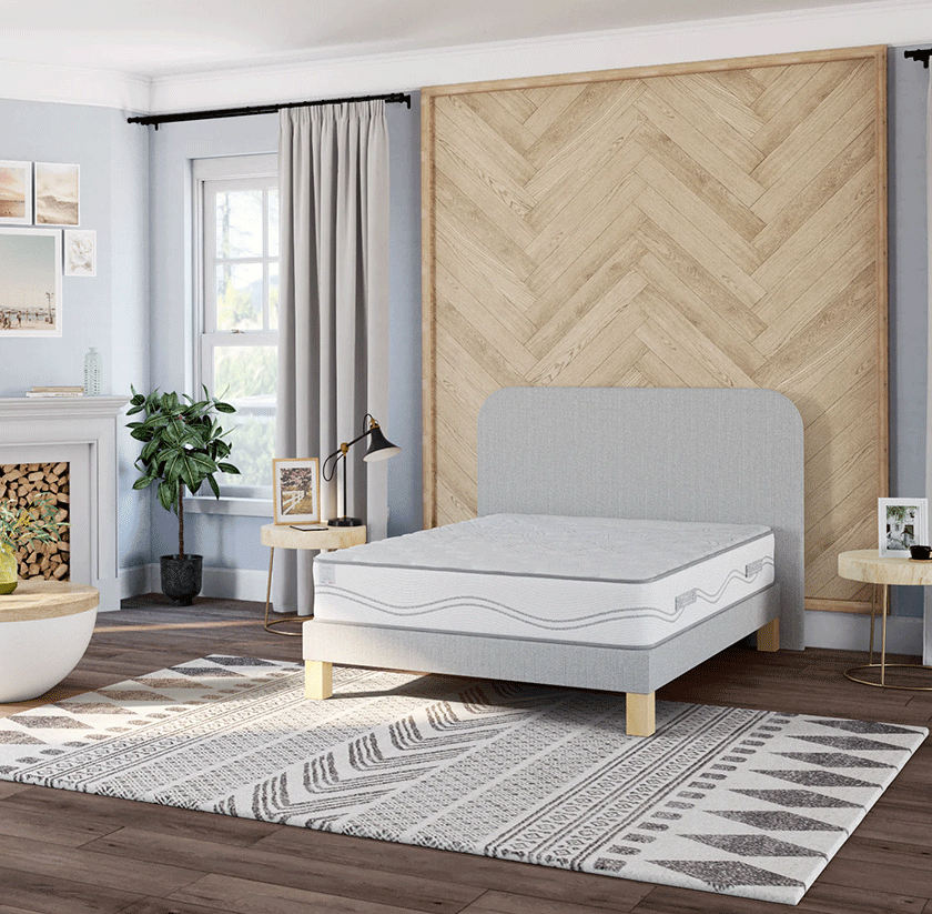 Ensemble matelas ressorts ensachés + visco Boréal et sommier Bohème 15 Ensemble matelas ressorts ensachés + visco Boréal et sommier Bohème 15