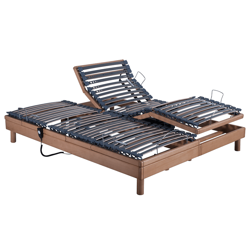 Sommier relaxation électrique bois massif à lattes ZENEO Sommier relaxation électrique bois massif à lattes ZENEO