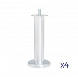 Jeu de 4 pieds en aluminium